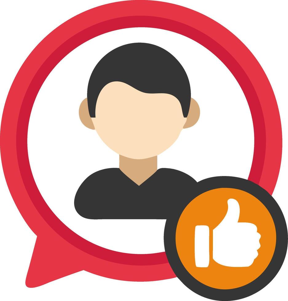 User Feedback Approval Chat with Thumbs Up Illustration vector