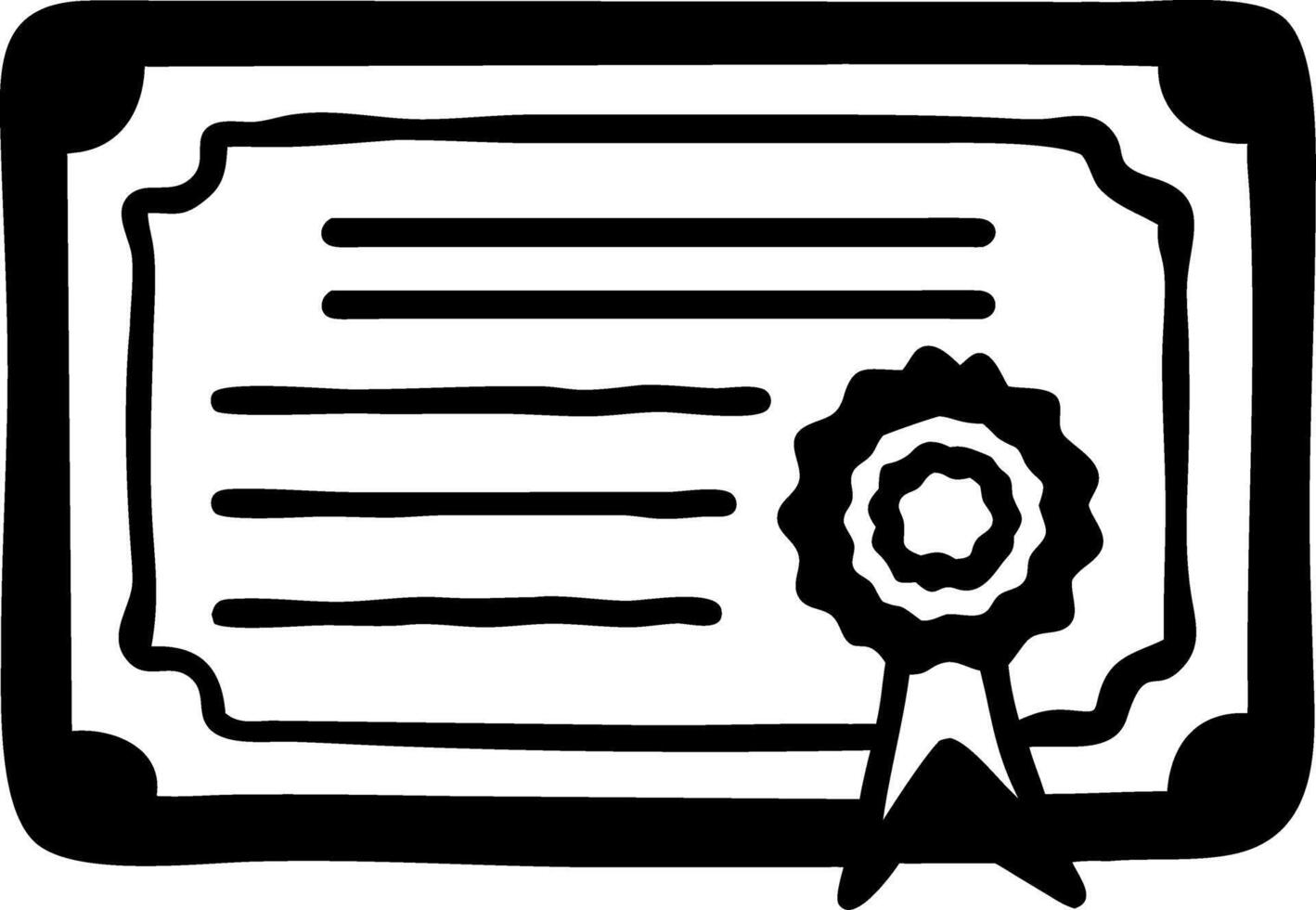 Certificate Illustration with Ribbon for Achievements and Awards vector
