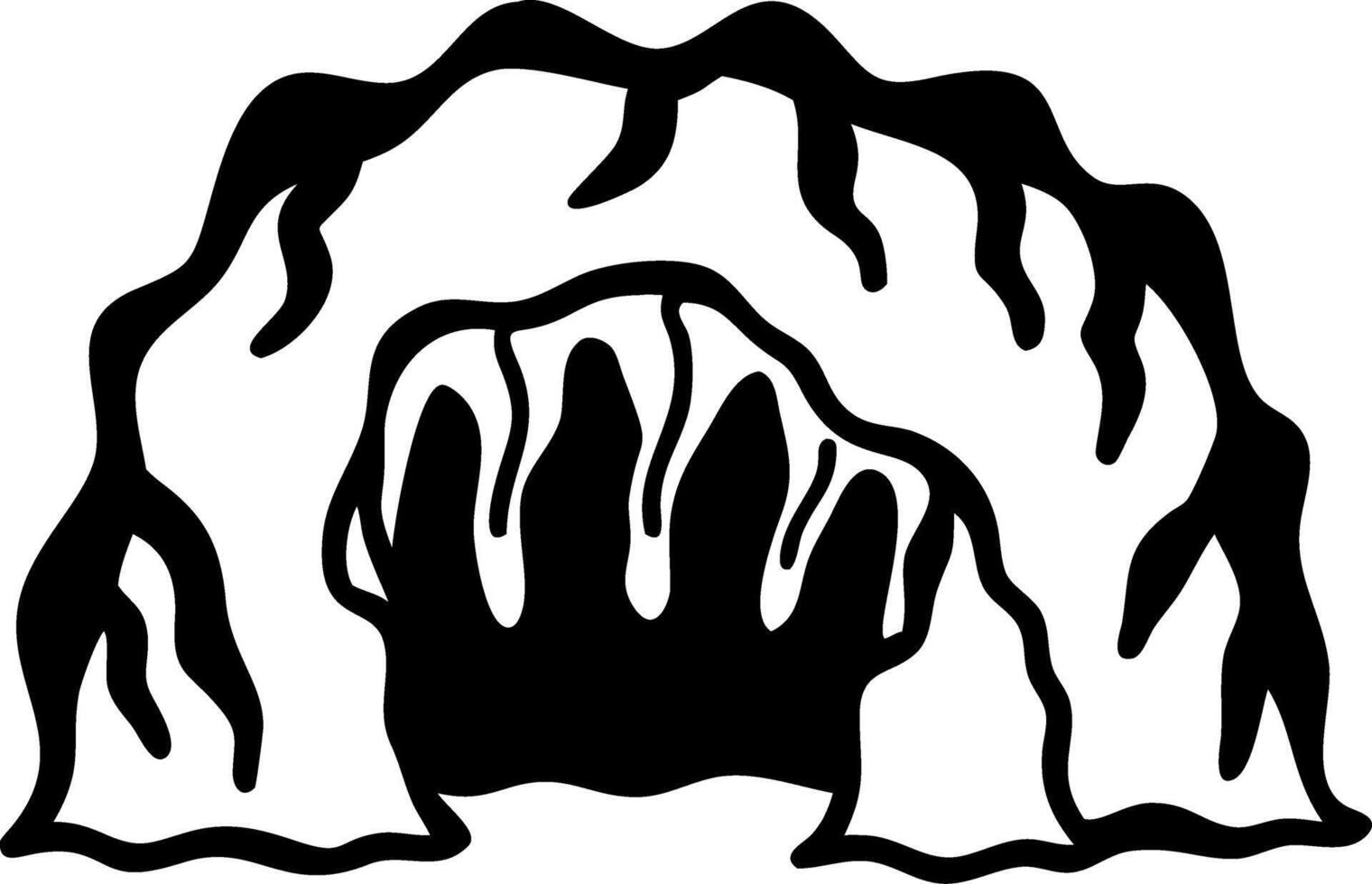 Cave Illustration for Adventure Themes and Design Projects vector