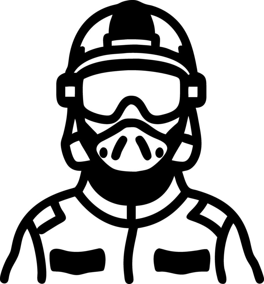 Graphic Pilot Helmet and Goggles for Safety and Protection Design vector