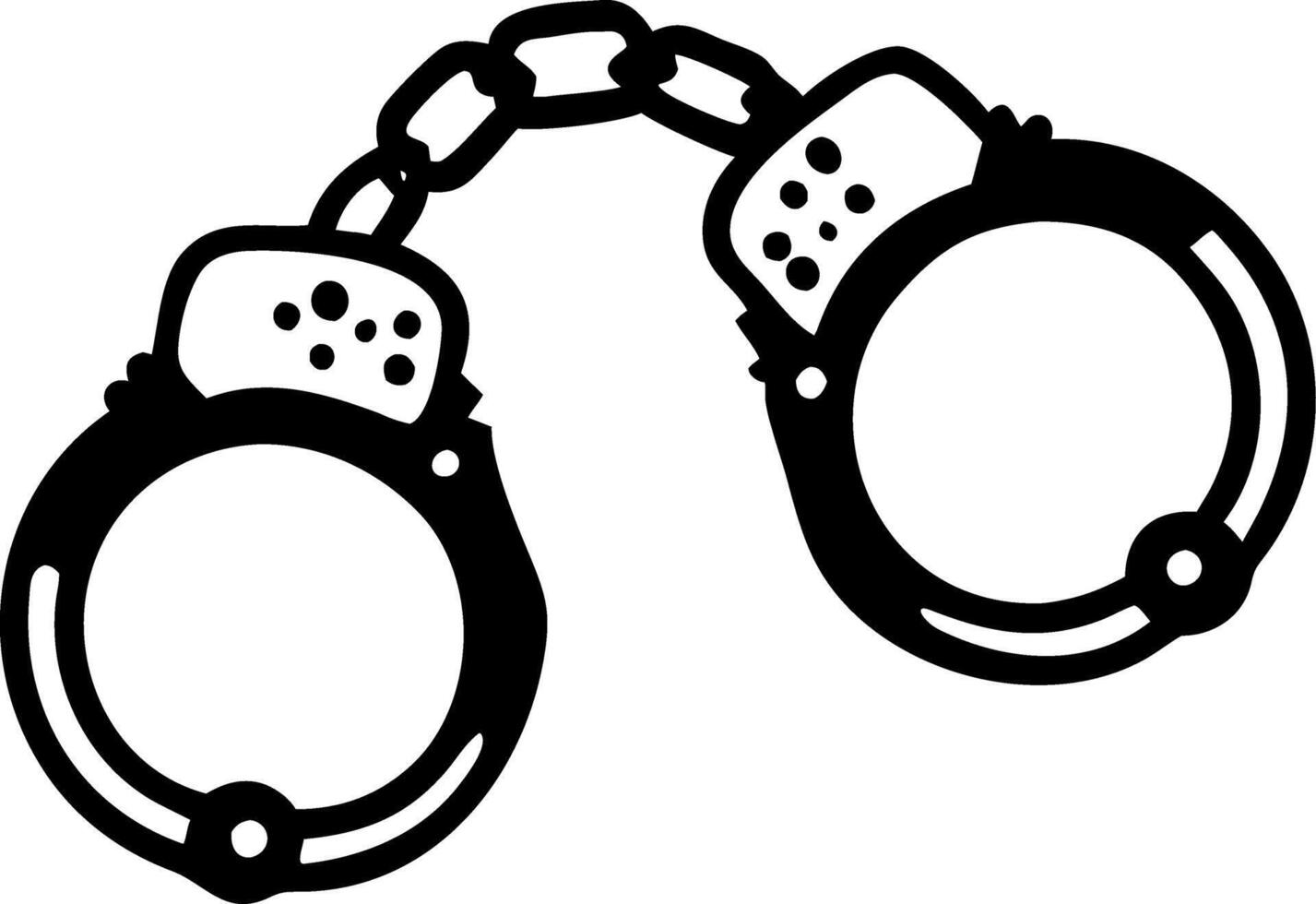 Handcuffs Illustration Symbolizing Law Enforcement Security or Crime Prevention vector