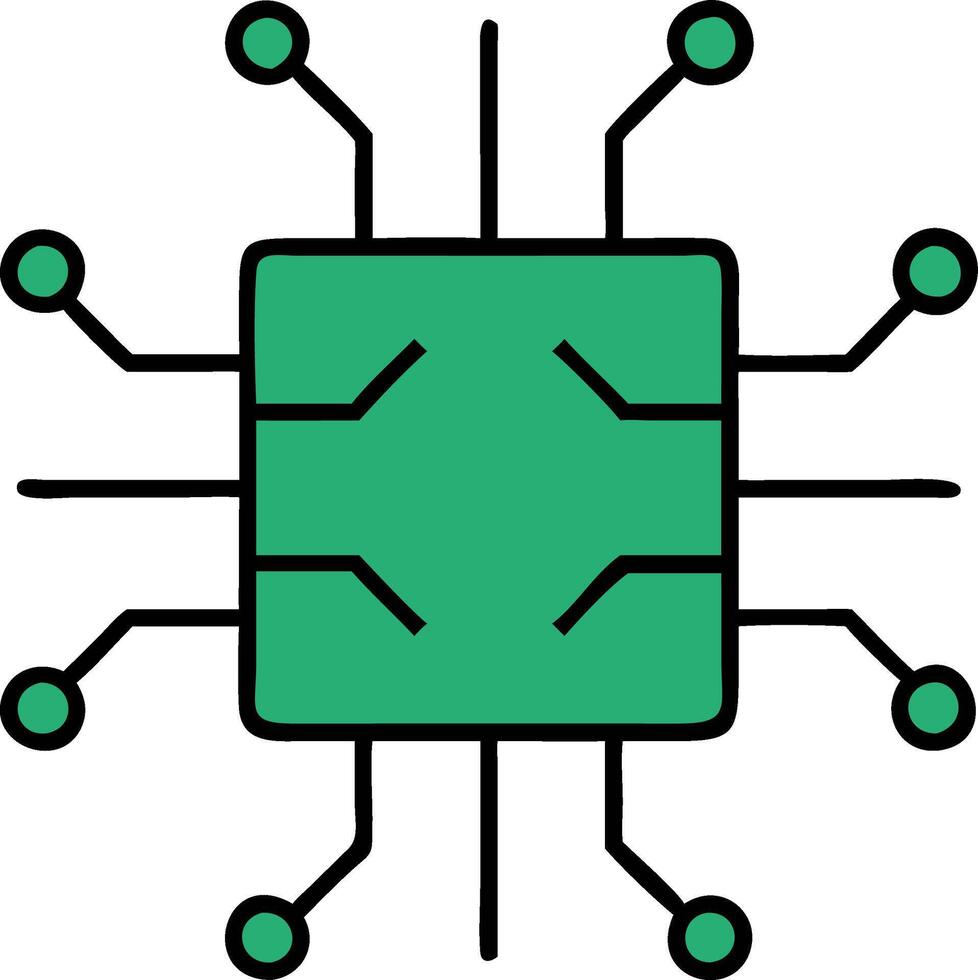 Green Circuit Board for Technology and Electronics Design vector