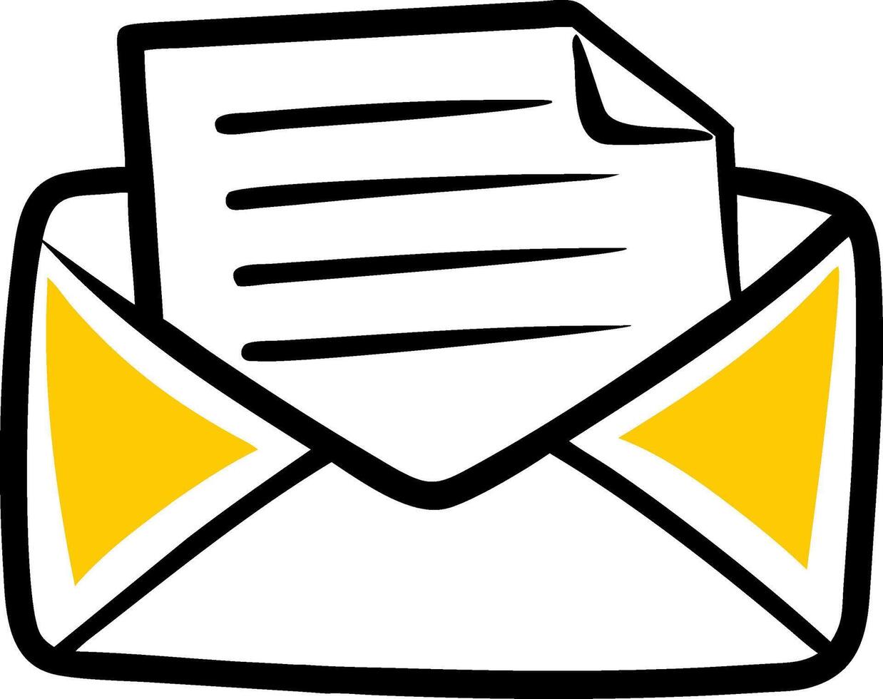 Illustration Envelope with Letter for Communication and Email Concepts vector