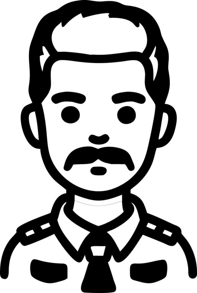 Illustration Male Police Officer Portrait for Security Design vector