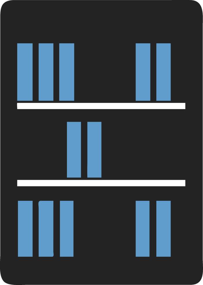 Illustration Minimalist Bookshelf with Books for Library Organization and Design vector