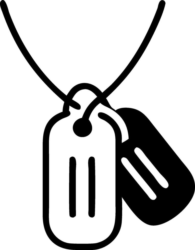 Illustration Military Dog Tags Symbolizing Identity and Service Concept vector