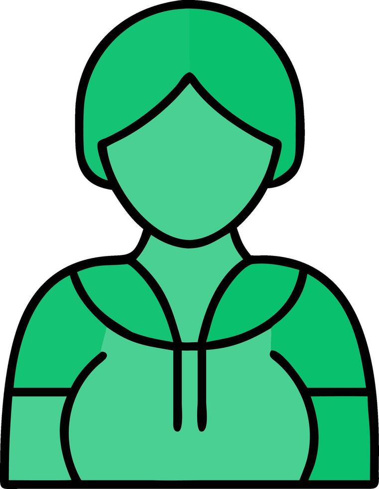 Illustration Minimalist Woman Avatar Design for Digital Use vector
