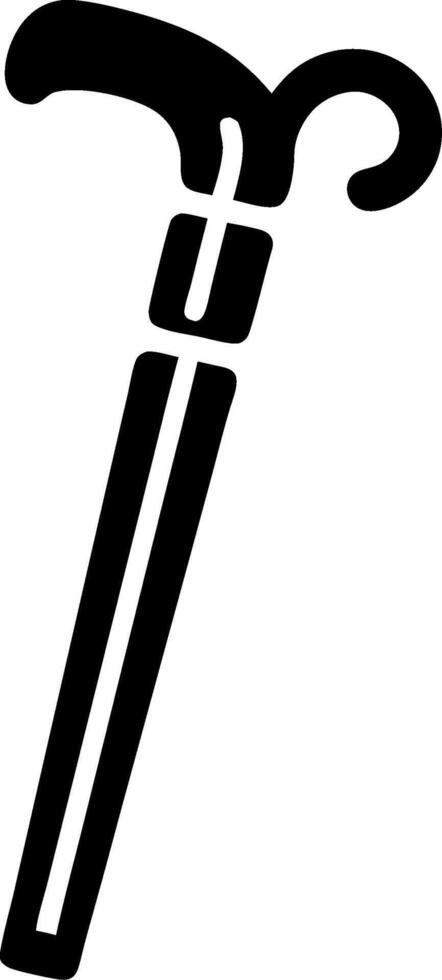 Illustration of Classic Walking Cane for Accessibility and Elderly Care vector