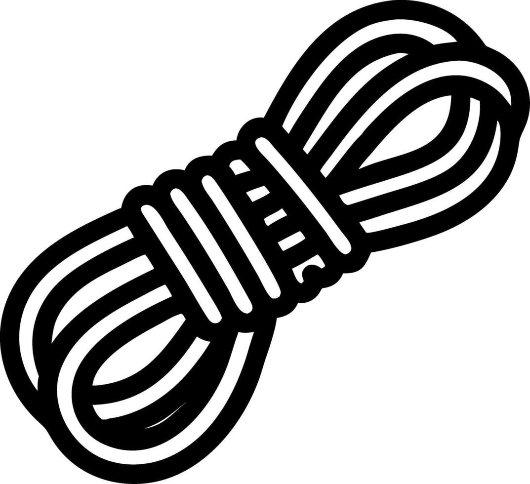 Illustration of Coiled Rope for Outdoor Adventure and Climbing vector