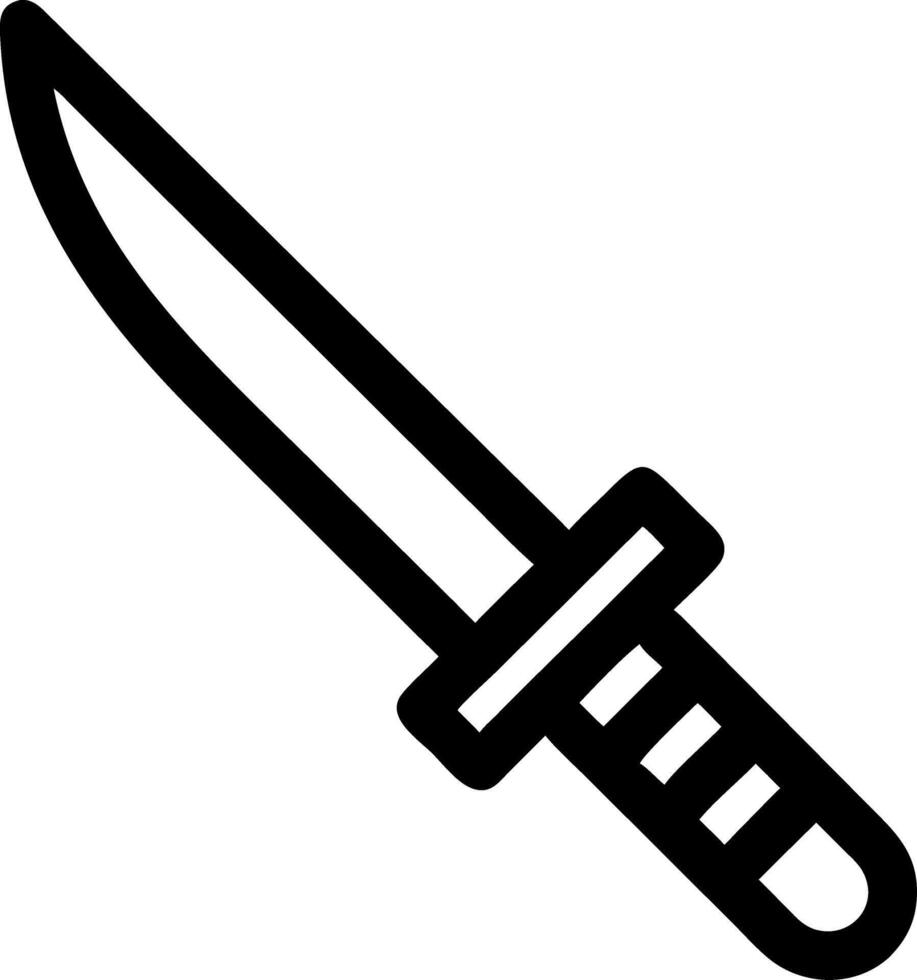 Illustration of Dagger Silhouette for Tattoo and Design Projects vector