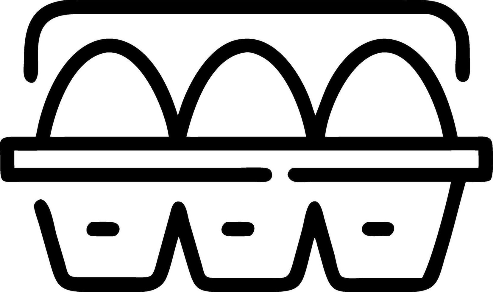 Illustration of Egg Carton with Three Eggs for Culinary and Packaging Design vector