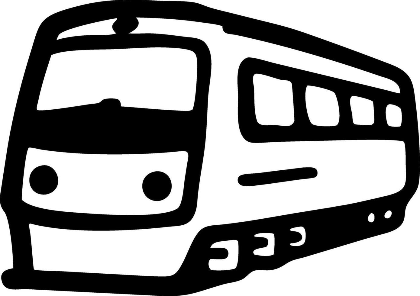 Illustration of Modern Train Perfect for Travel Designs and Coloring Books vector