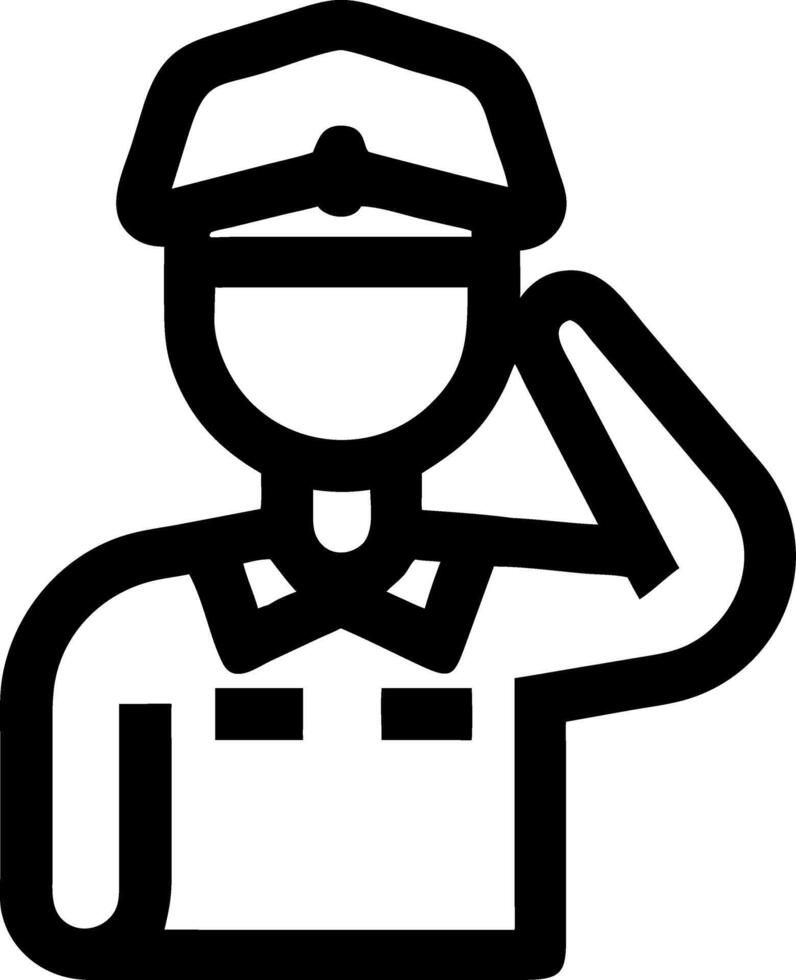 Illustration of Saluting Police Officer for Security and Law Enforcement Themes vector