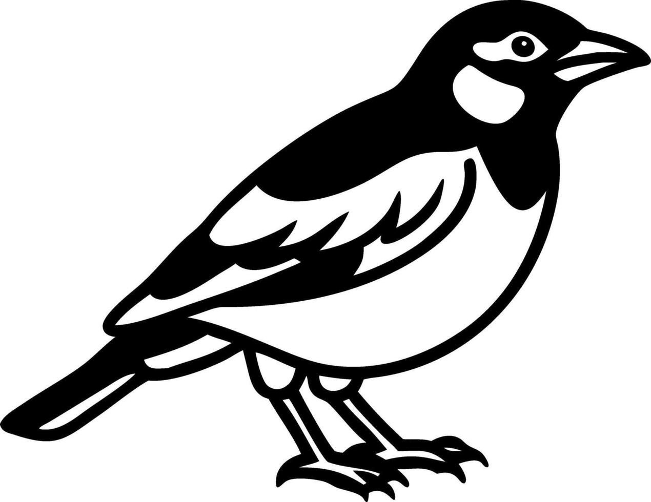 Illustration of Sparrow Bird Silhouette for Tattoos and Nature Design vector