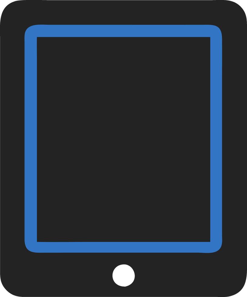 Illustration of Tablet Device with Blue Frame for Digital Design Projects vector