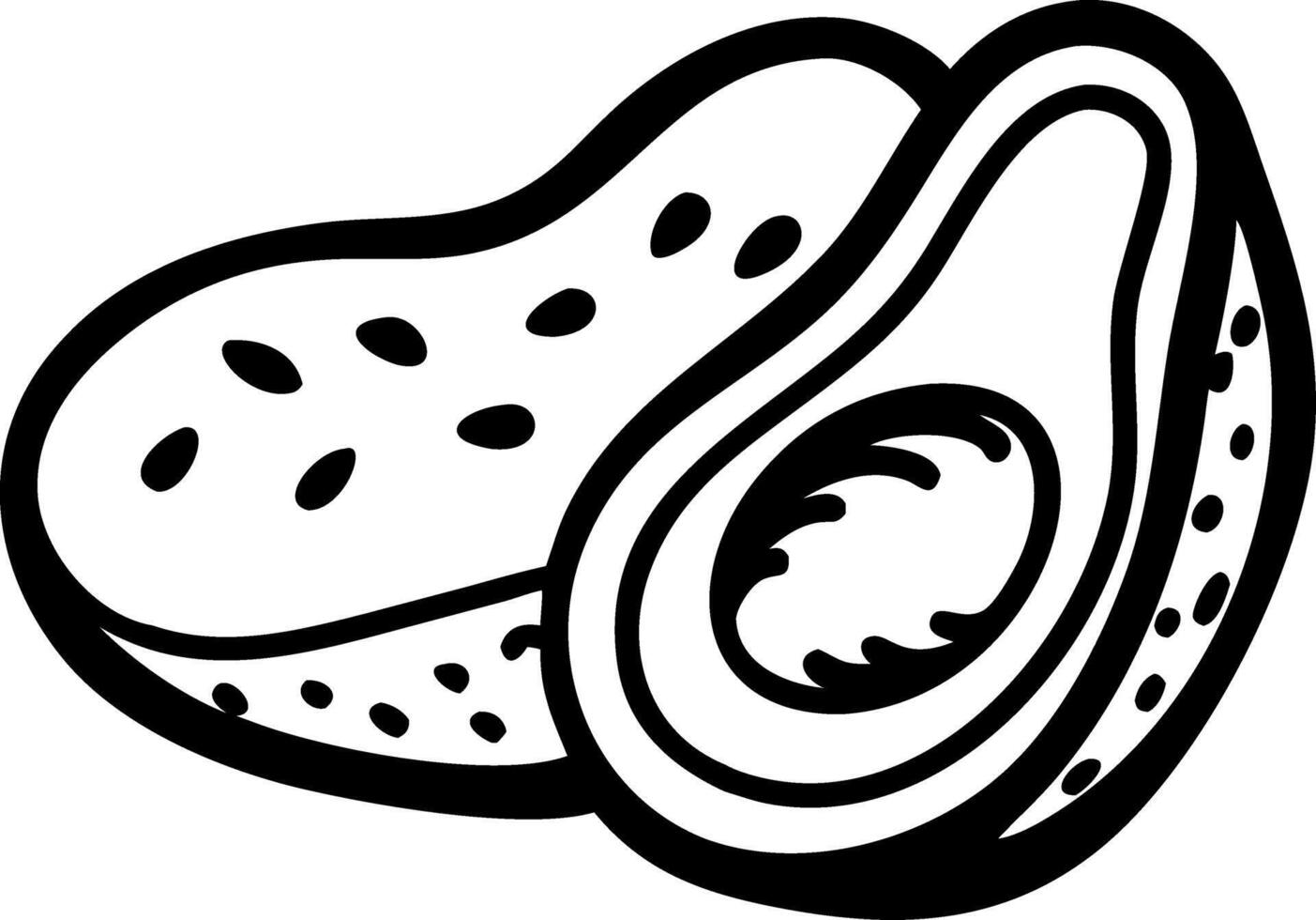 Illustration of Whole and Sliced Avocado for Food Design vector