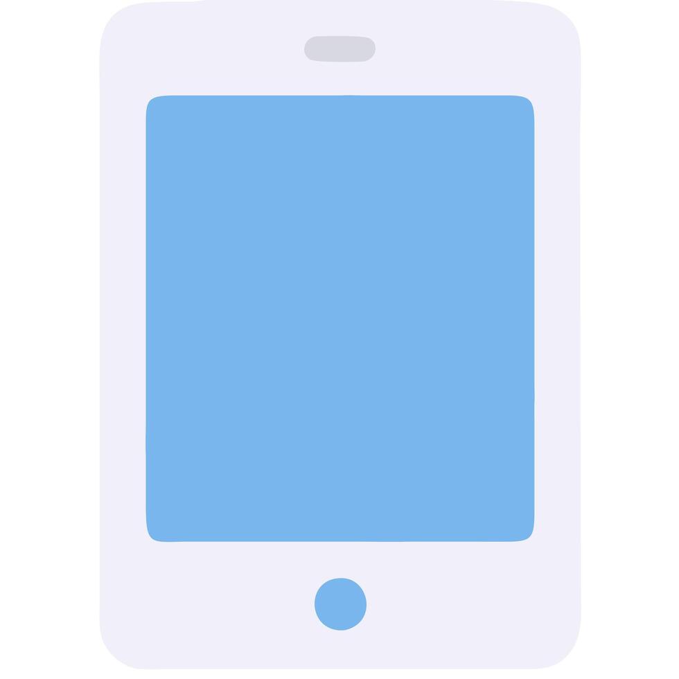 Illustration Simple Tablet Blue Screen for Digital Design and Apps vector