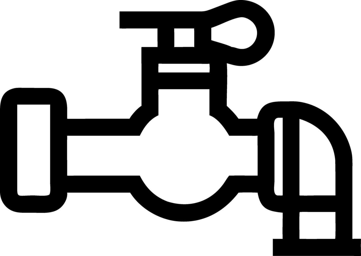Illustration Water Pipe Valve Plumbing for Utility Design Projects vector