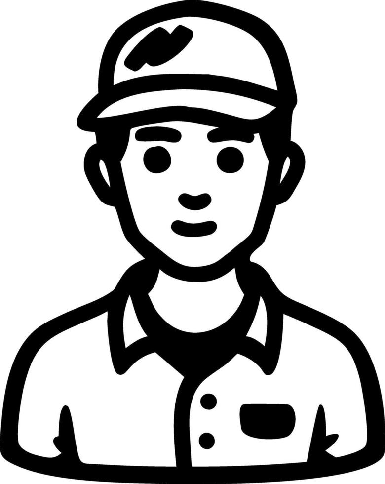 Illustration Young Man in Baseball Cap and Shirt vector