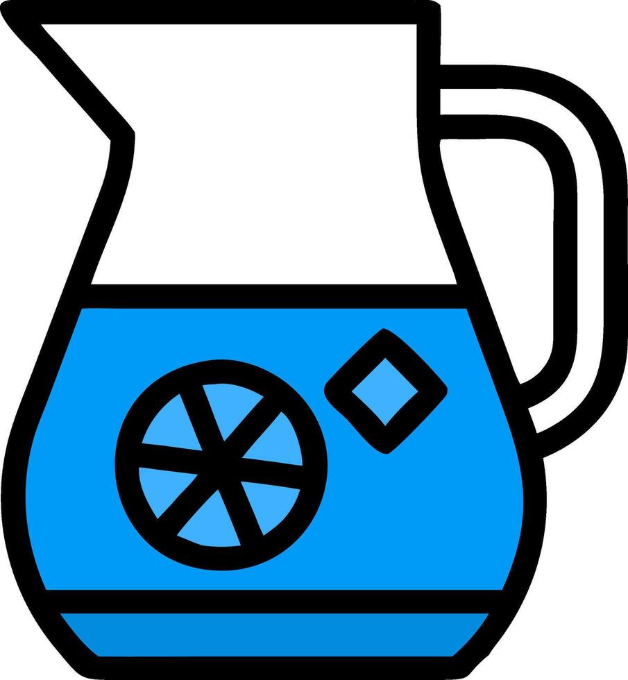 Lemonade Pitcher with Ice Summer Refreshment for Branding and Design Projects vector