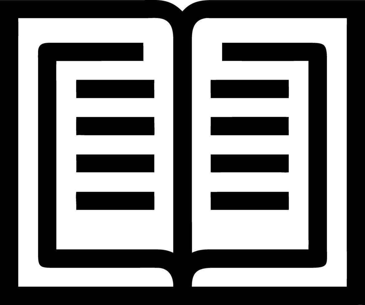 of Open Book with Text Lines for Educational and Publishing Use vector