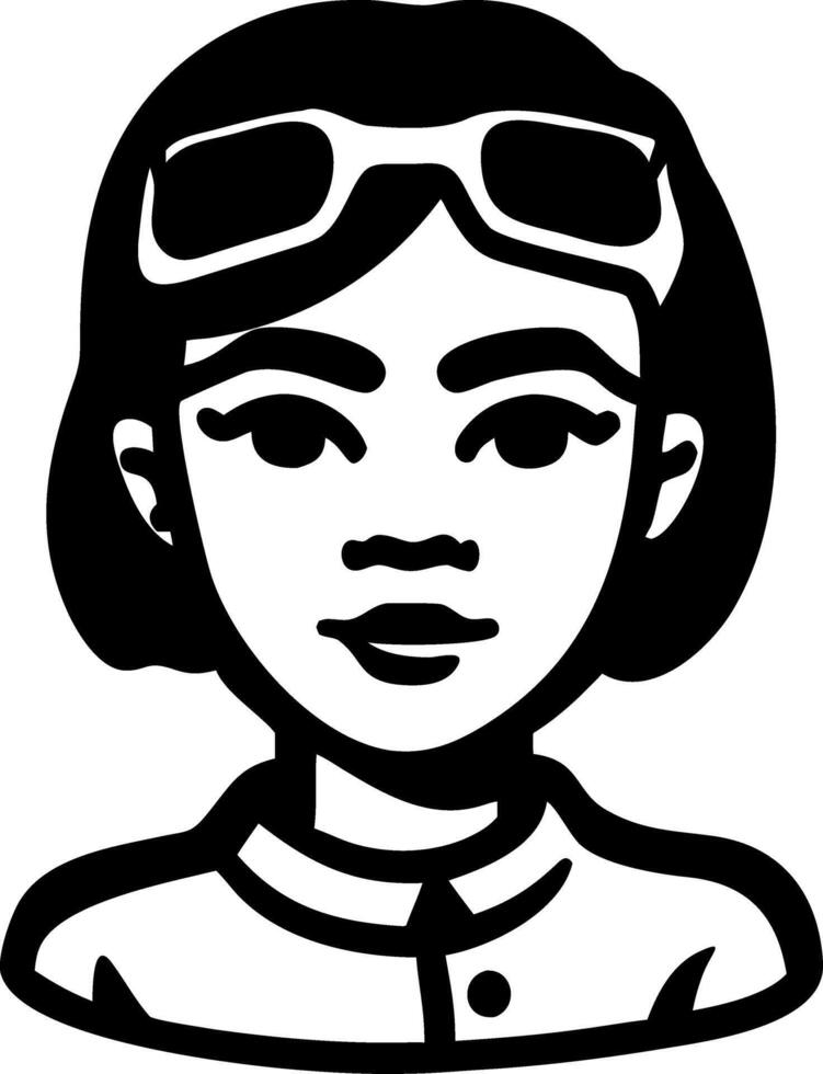 Woman Portrait with Sunglasses for Design and Decoration vector