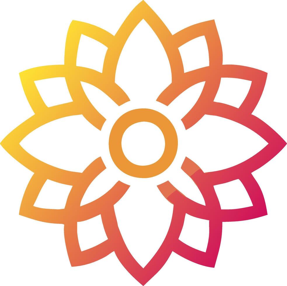 Vibrant Gradient Floral Mandala for Design and Decor Projects vector