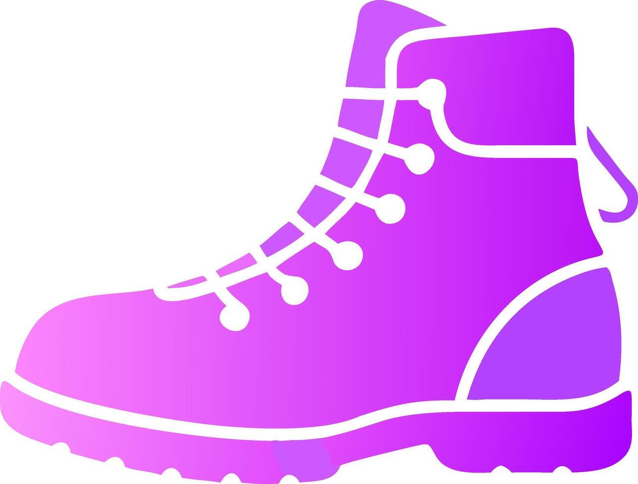 Vibrant Gradient Hiking Boot Illustration for Outdoor Adventure Designs vector