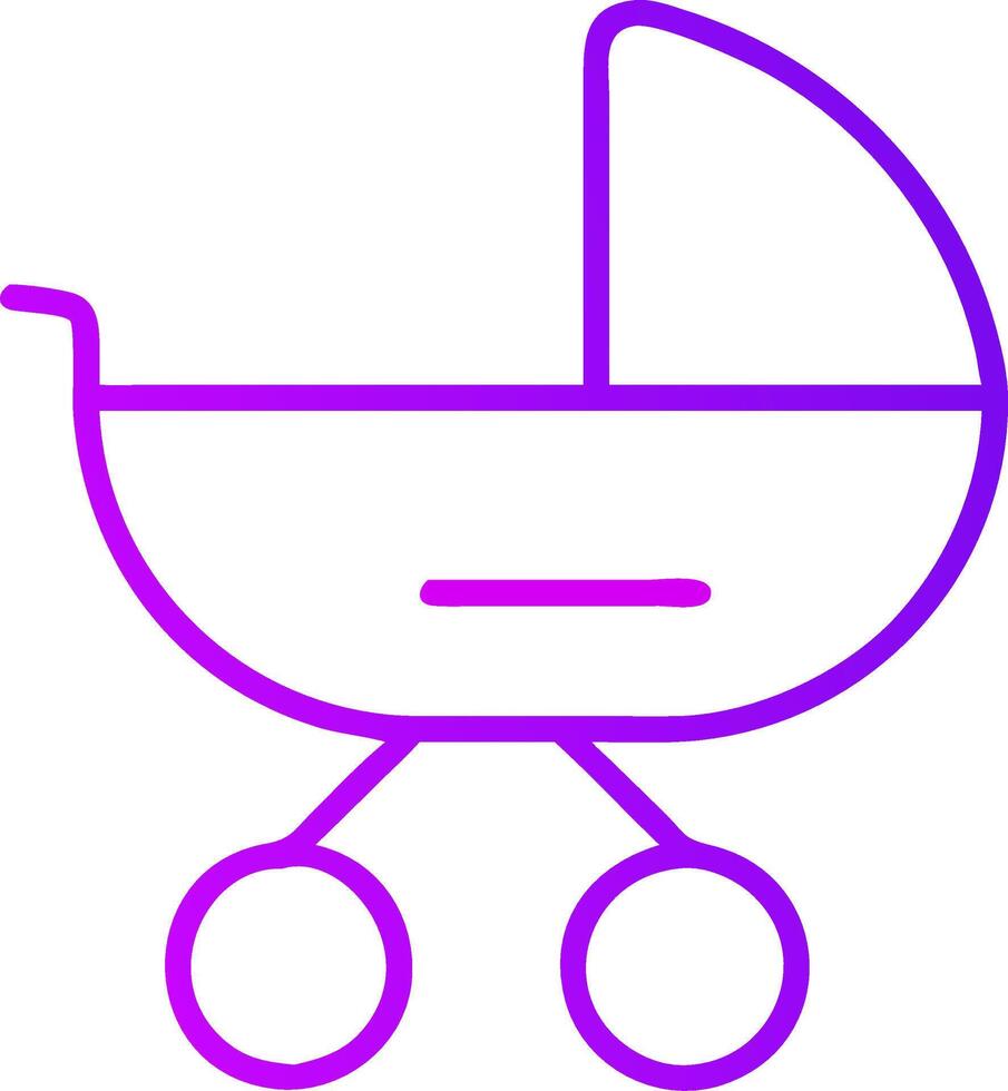 Vibrant Neon Baby Stroller for Design Projects and Nurseries vector