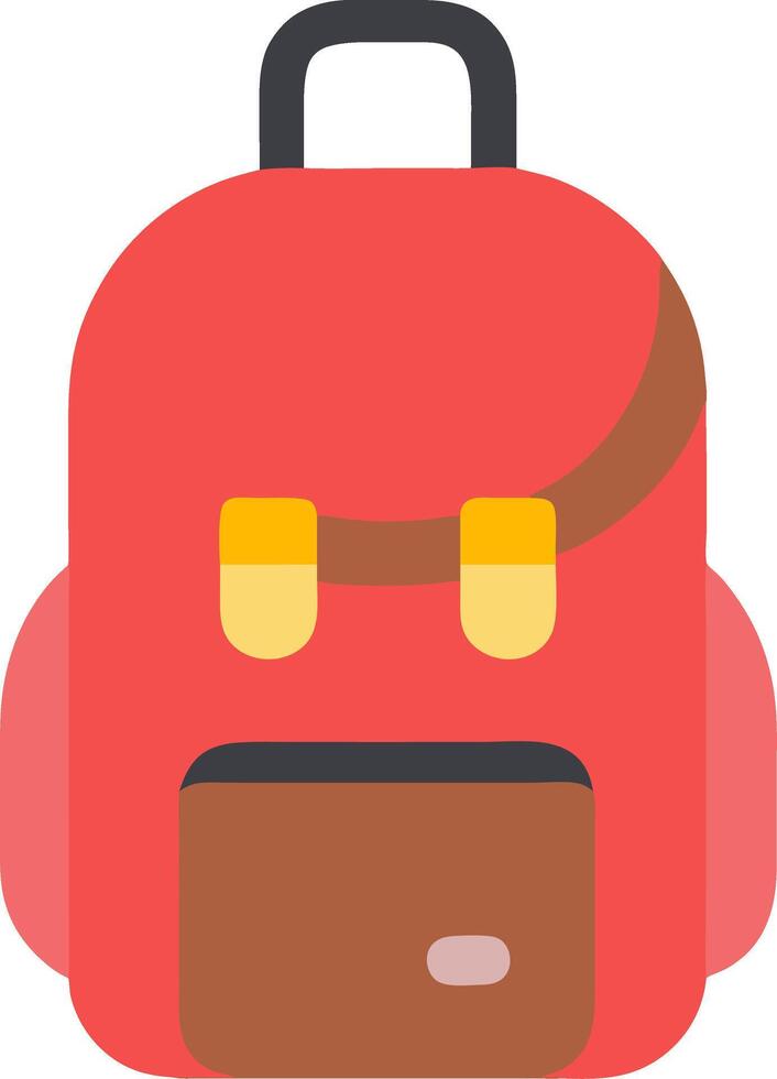 Vibrant Red Backpack for School and Travel Design vector