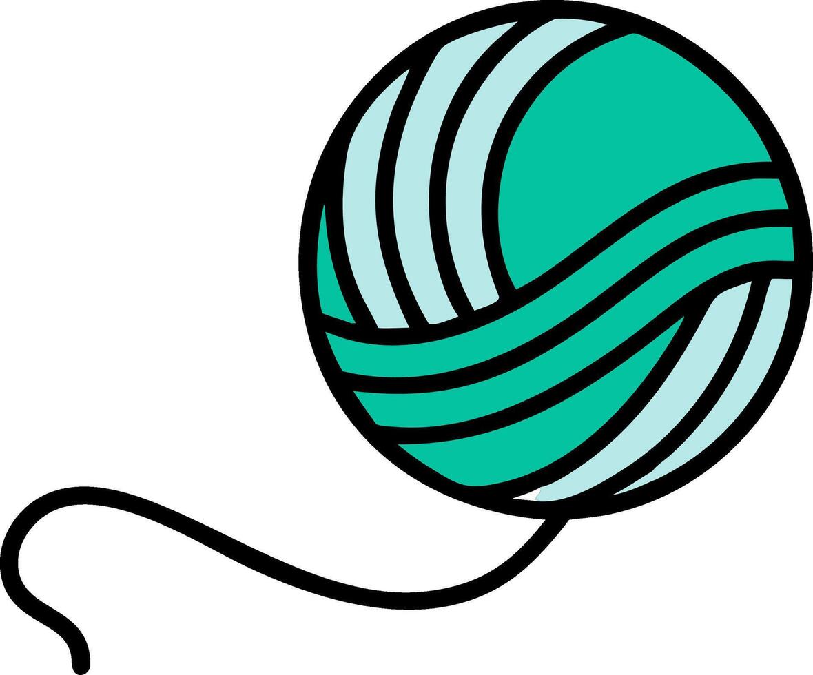 Vibrant Yarn Ball Illustration for Craft and Design Projects vector