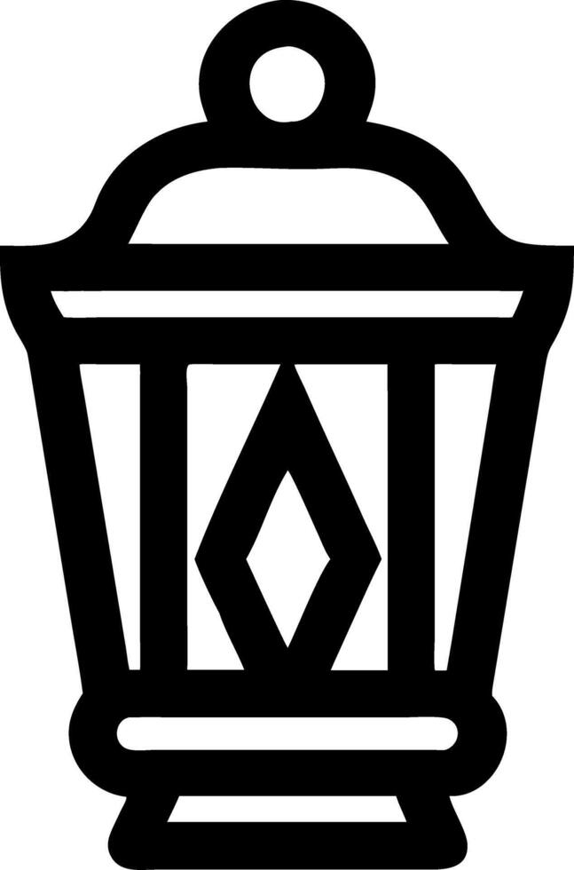 Vintage Lantern Outline Art for Design and Craft Projects vector