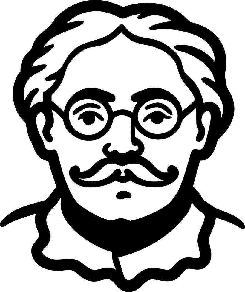 Vintage Mustachioed Man Illustration for Design and Art Projects vector