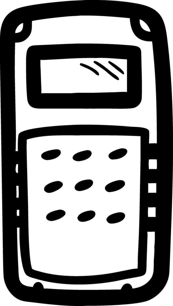 Vintage Mobile Phone Illustration for Retro Themed Designs and Tech Projects vector