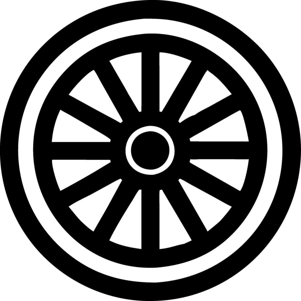 Vintage Wagon Wheel Classic Design for Decoration and Art Projects vector