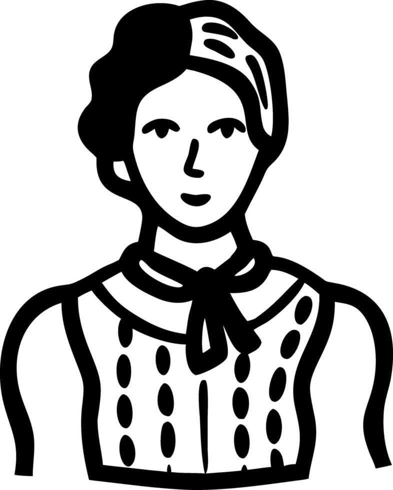 Vintage Woman Portrait Illustration for Historical Artwork and Design Projects vector