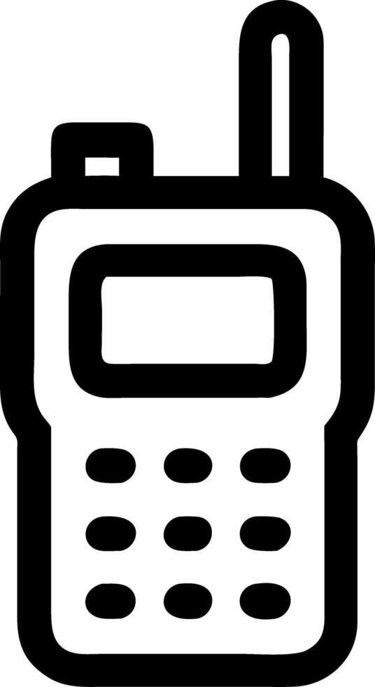 Vintage Walkie Talkie for Communication and Tech Design vector