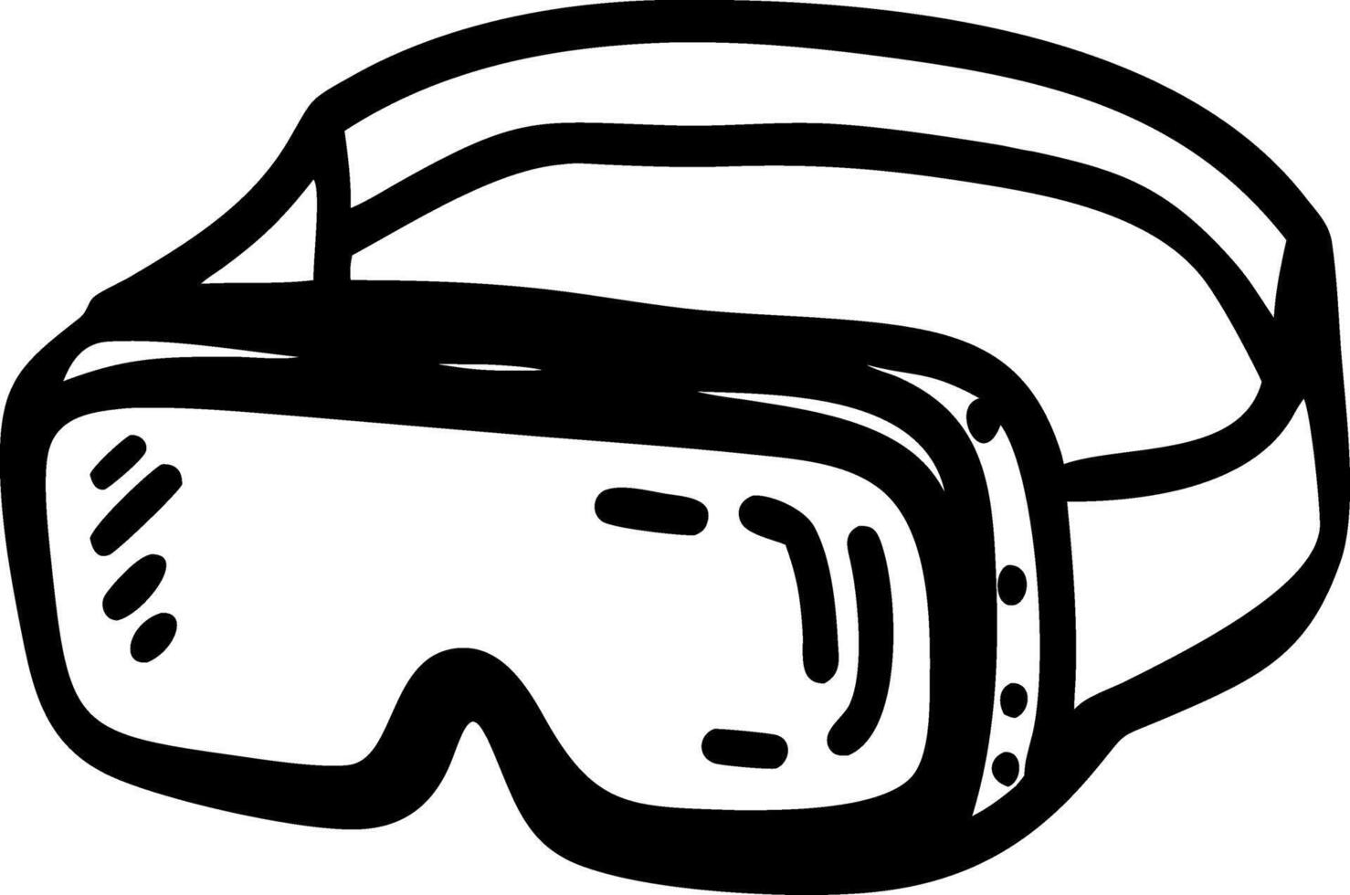 Virtual Reality Headset Line Art Illustration for Technology Design vector
