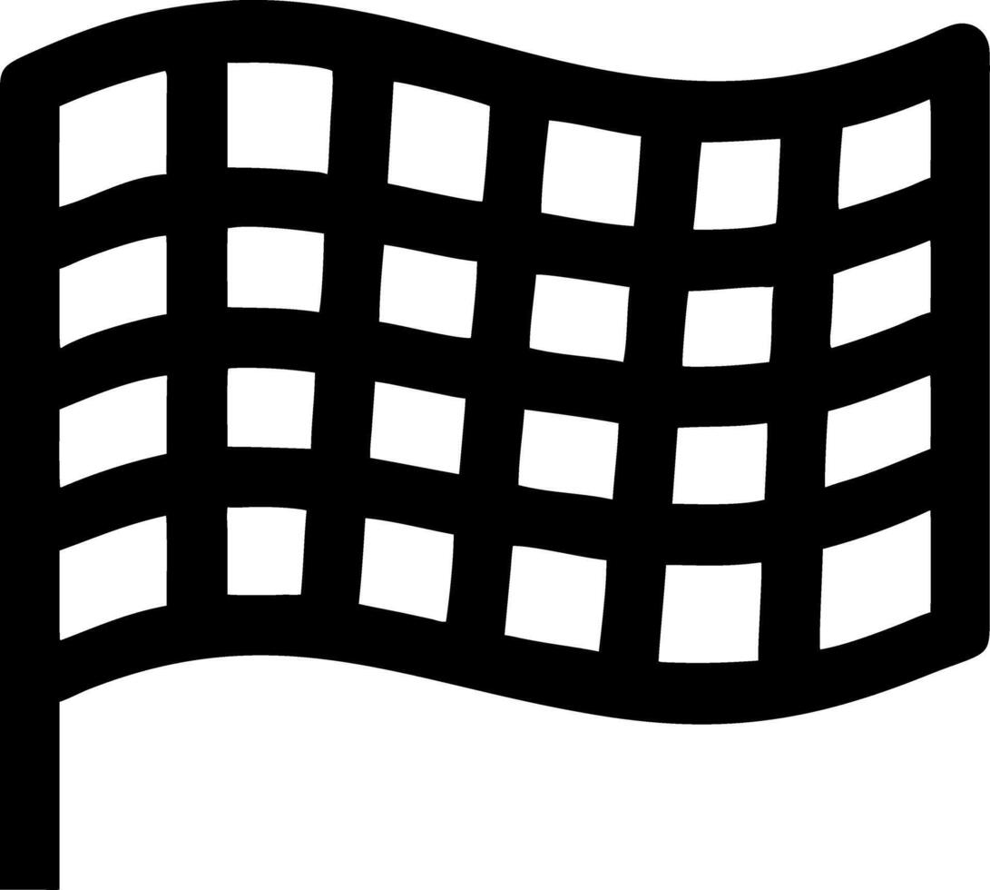Waving Checkered Flag Racing Symbol Illustration for Motorsport and Finish Line Events vector