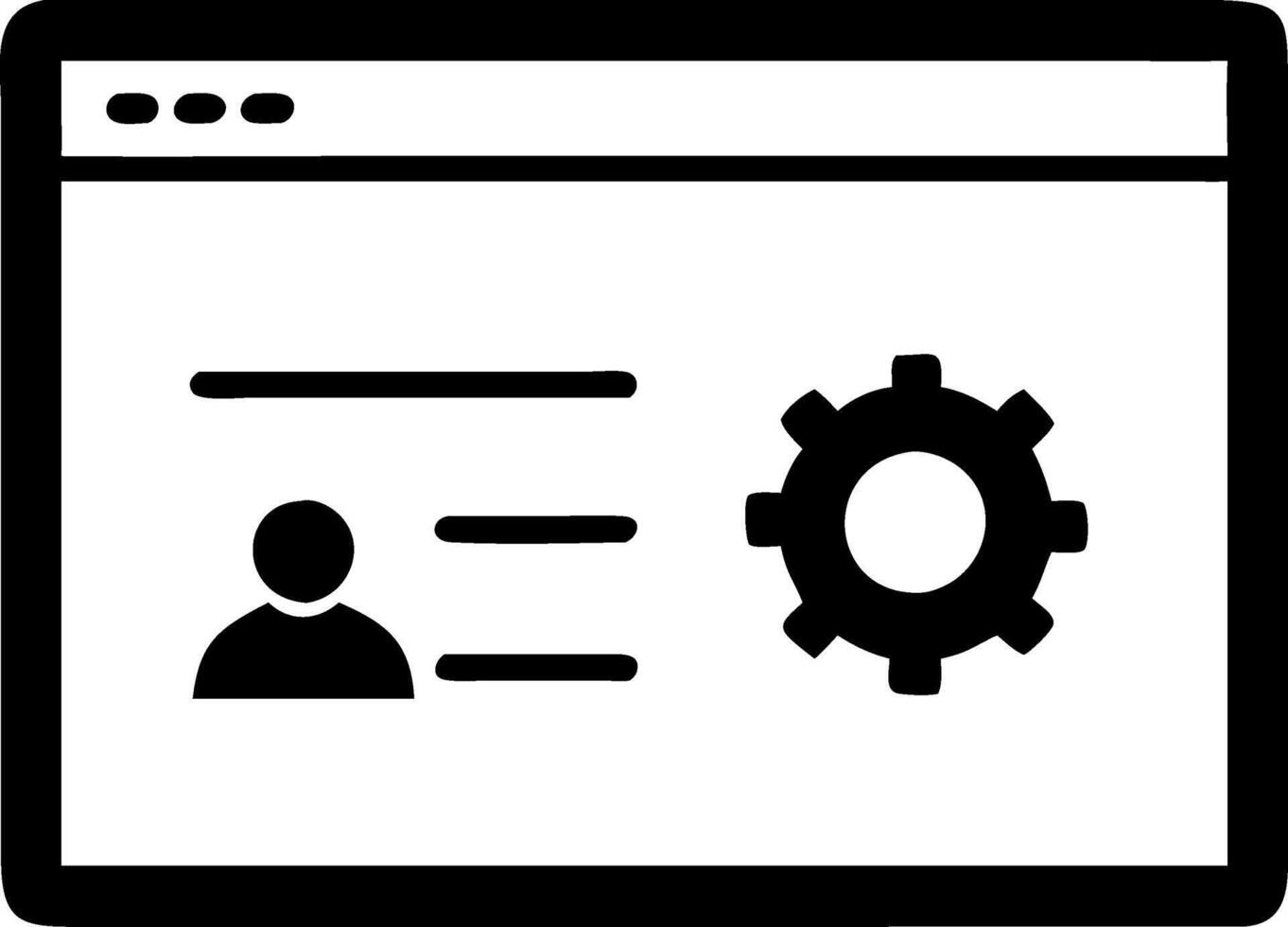 Web Page Interface Settings for Software Development and UI Design vector