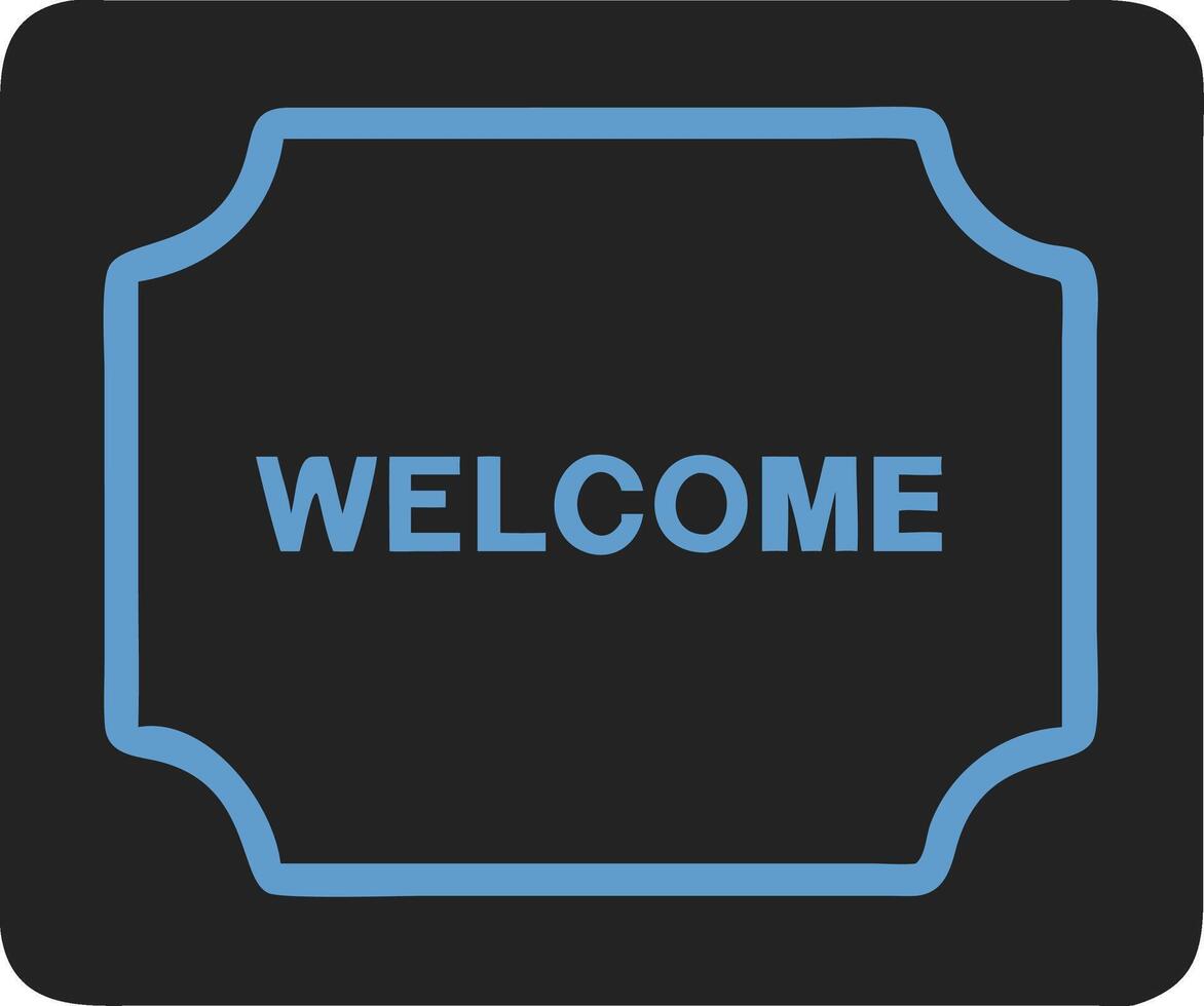 Welcome Sign Illustration for Greeting Cards and Posters vector