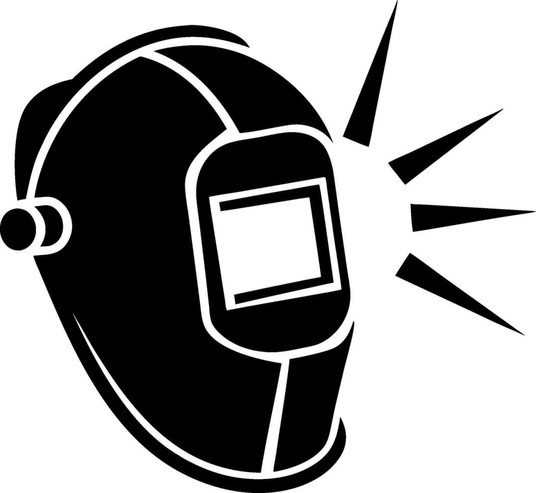 Welding Helmet Safety Industrial Protection Design vector