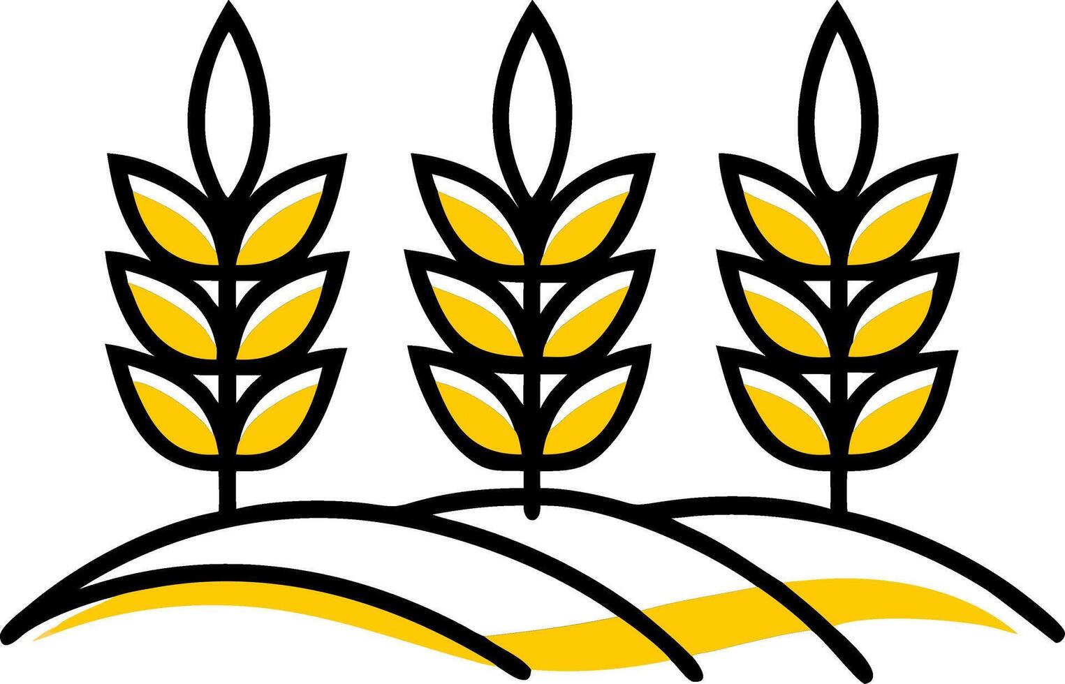 Wheat Ears Illustration for Agricultural Design and Branding vector