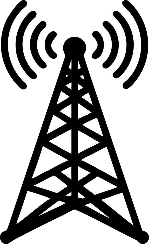 Wireless Communication Tower for Digital Connectivity Concepts vector