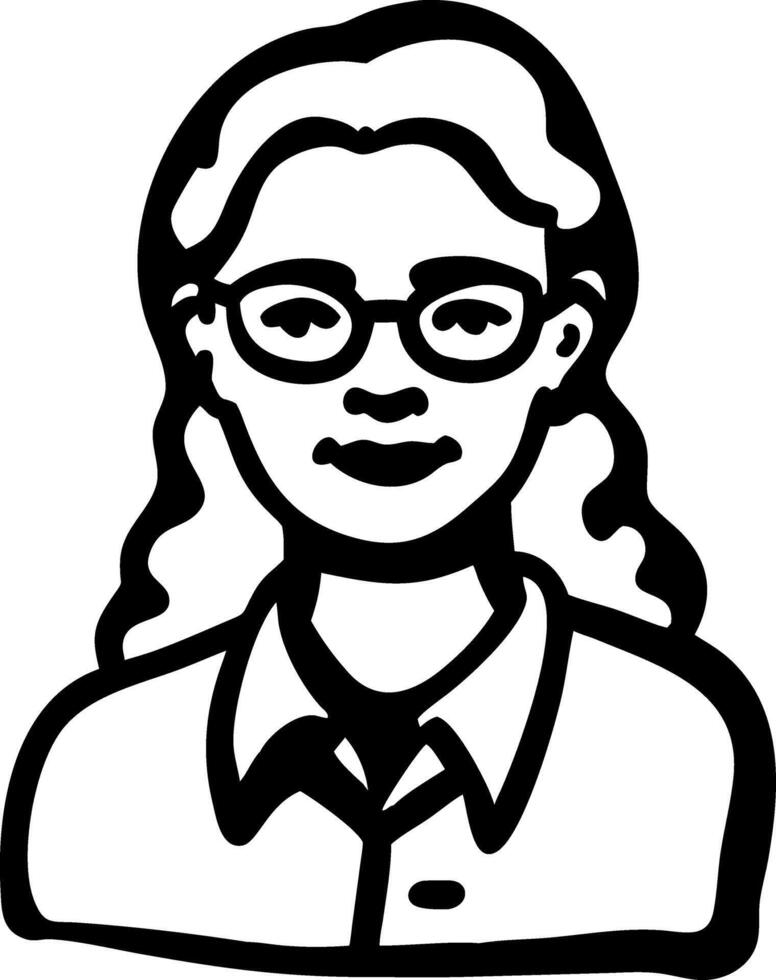Woman Glasses Line Art Illustration for Design Projects and Creative Use vector