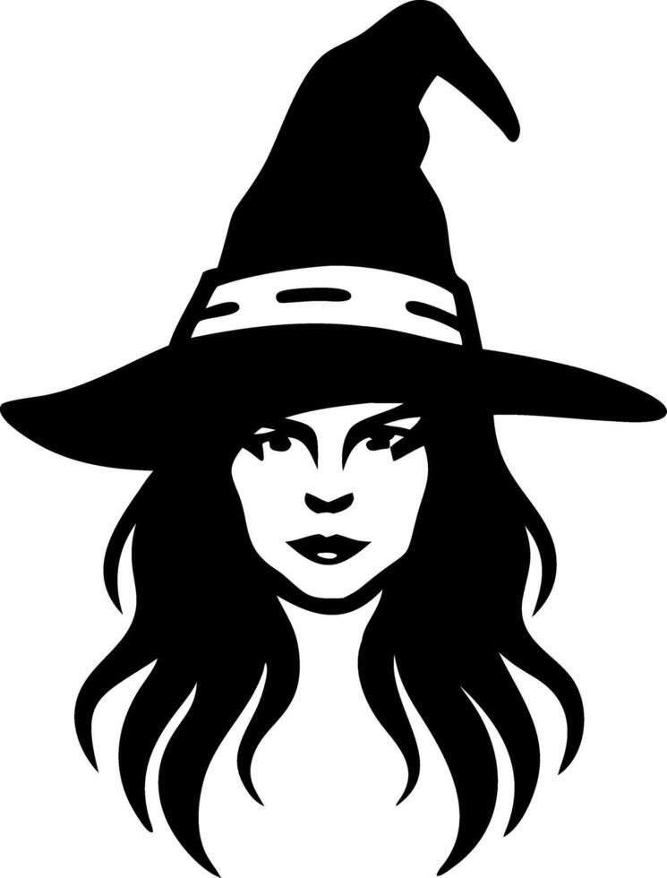Witch Silhouette Art Mysterious Halloween Theme vector
