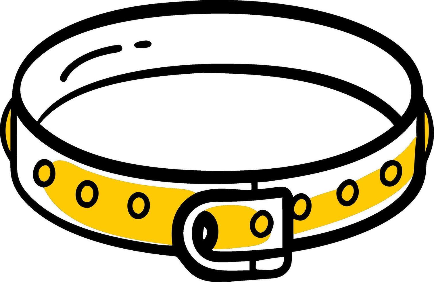 Yellow Dog Collar Illustration for Pet Accessories and Design vector