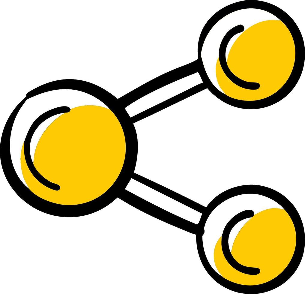 Yellow Network Connection Symbol for Communication Concept Design vector