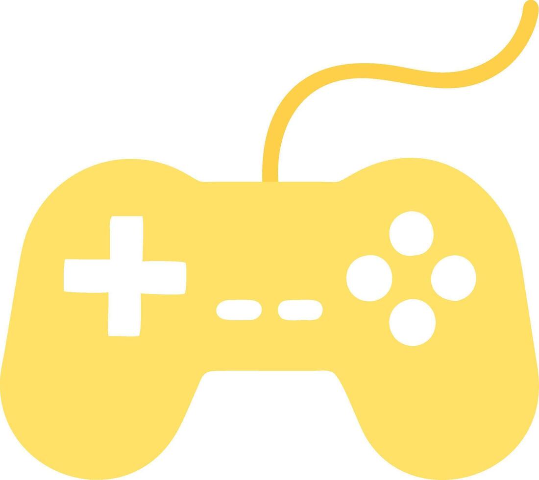 Yellow Game Controller for Gaming Designs and Illustrations vector