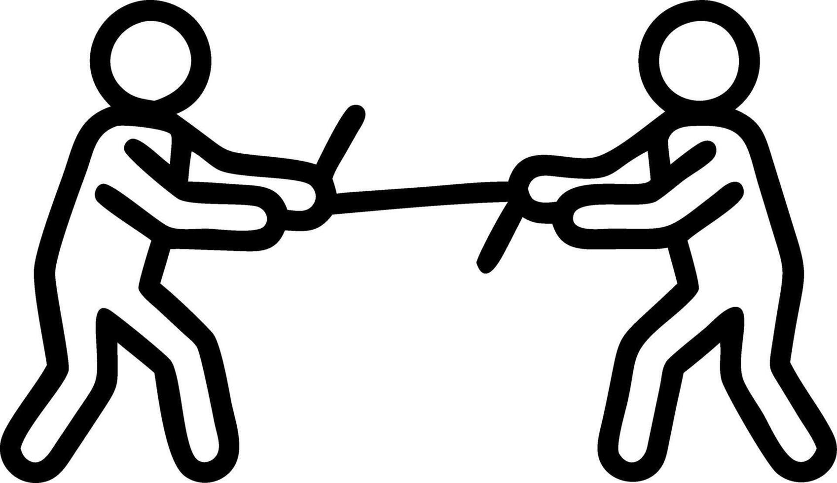 Kids Playing with a Tug of War Rope vector